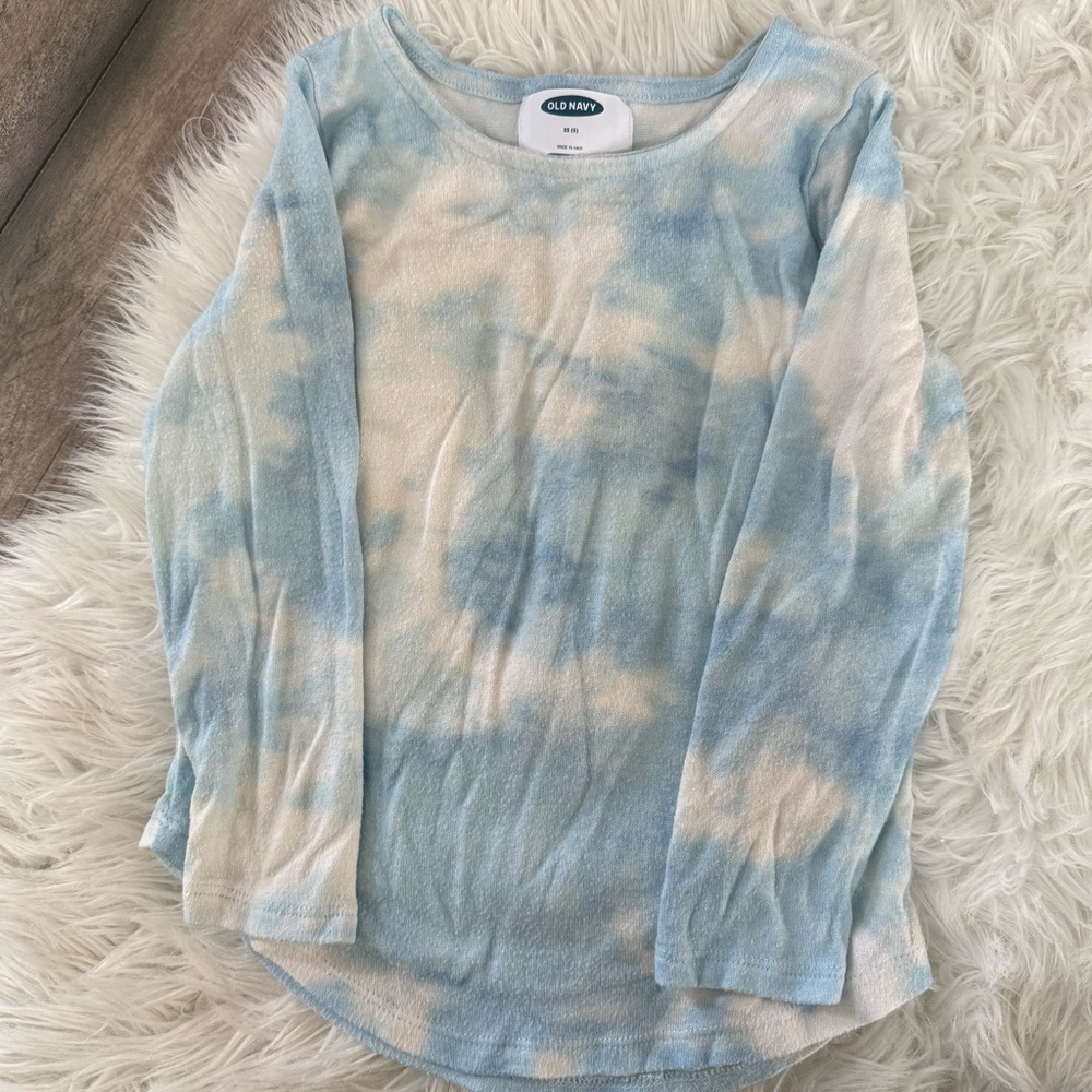 Old Navy Blue and Tie-Dye Long Sleeve Set with Leggings - Picture 5 of 7